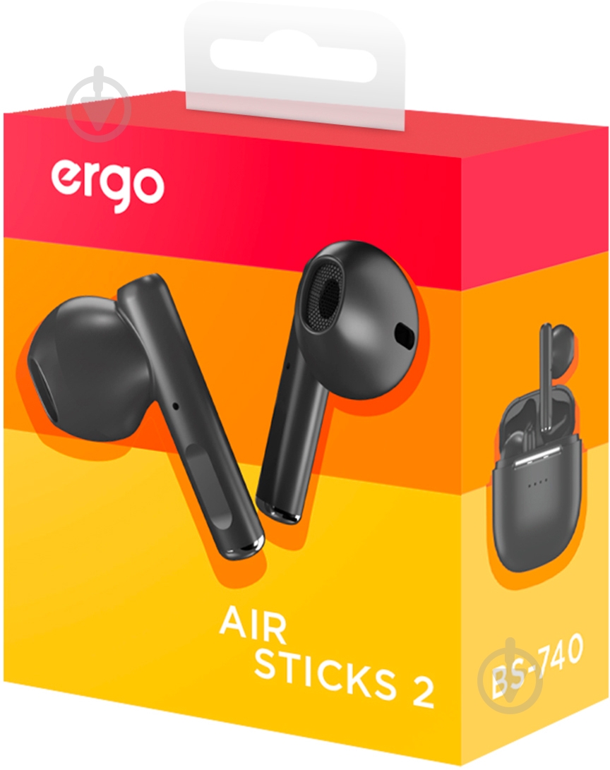 Навушники Ergo Air Sticks 2 black (BS-740K) - фото 8
