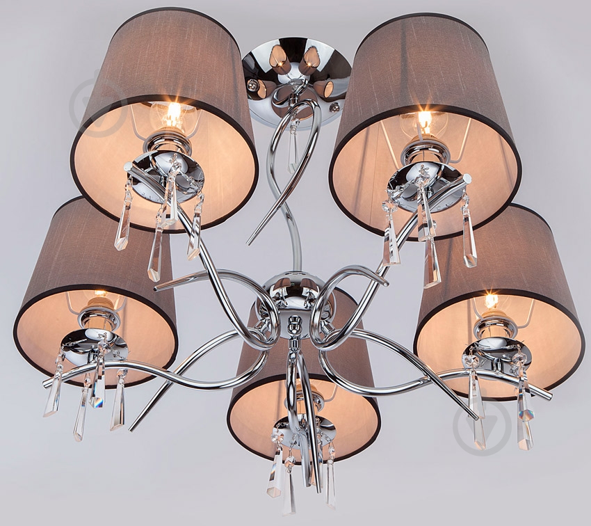 Люстра потолочная Strotskis Morise 5x40 Вт E14 хром/бежевый 70048/5 - фото 3 Люстра потолочная Strotskis Morise 5x40 Вт E14 хром/бежевый 70048/5 - фото 3
