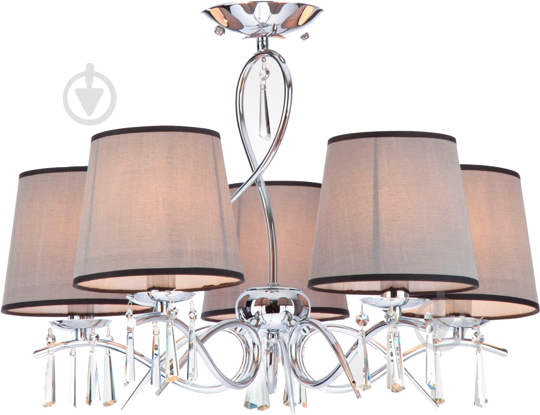 Люстра потолочная Strotskis Morise 5x40 Вт E14 хром/бежевый 70048/5 - фото 1 Люстра потолочная Strotskis Morise 5x40 Вт E14 хром/бежевый 70048/5 - фото 1