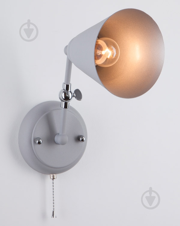 Бра Strotskis Nigella 1x40 Вт E27 серый/металлик 70052/1 - фото 4 Бра Strotskis Nigella 1x40 Вт E27 серый/металлик 70052/1 - фото 4