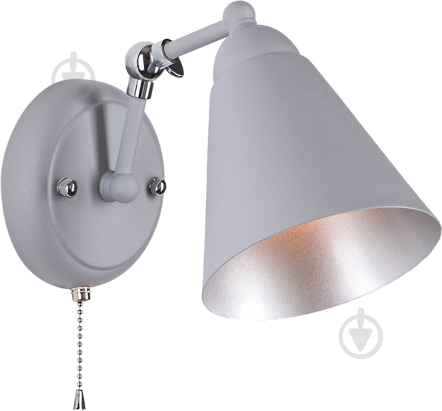 Бра Strotskis Nigella 1x40 Вт E27 серый/металлик 70052/1 - фото 1 Бра Strotskis Nigella 1x40 Вт E27 серый/металлик 70052/1 - фото 1