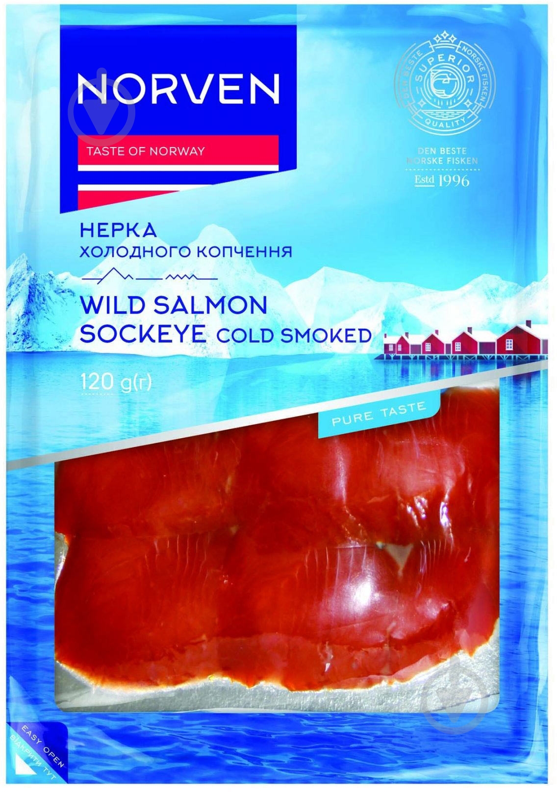 Нарезка рыбная Norven Нерка 120 г - фото 1 Нарезка рыбная Norven Нерка 120 г - фото 1