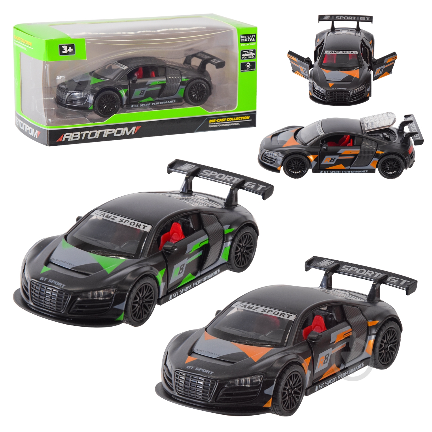 Машинка Автопром 1:32 2 цвета AP74144 - фото 1