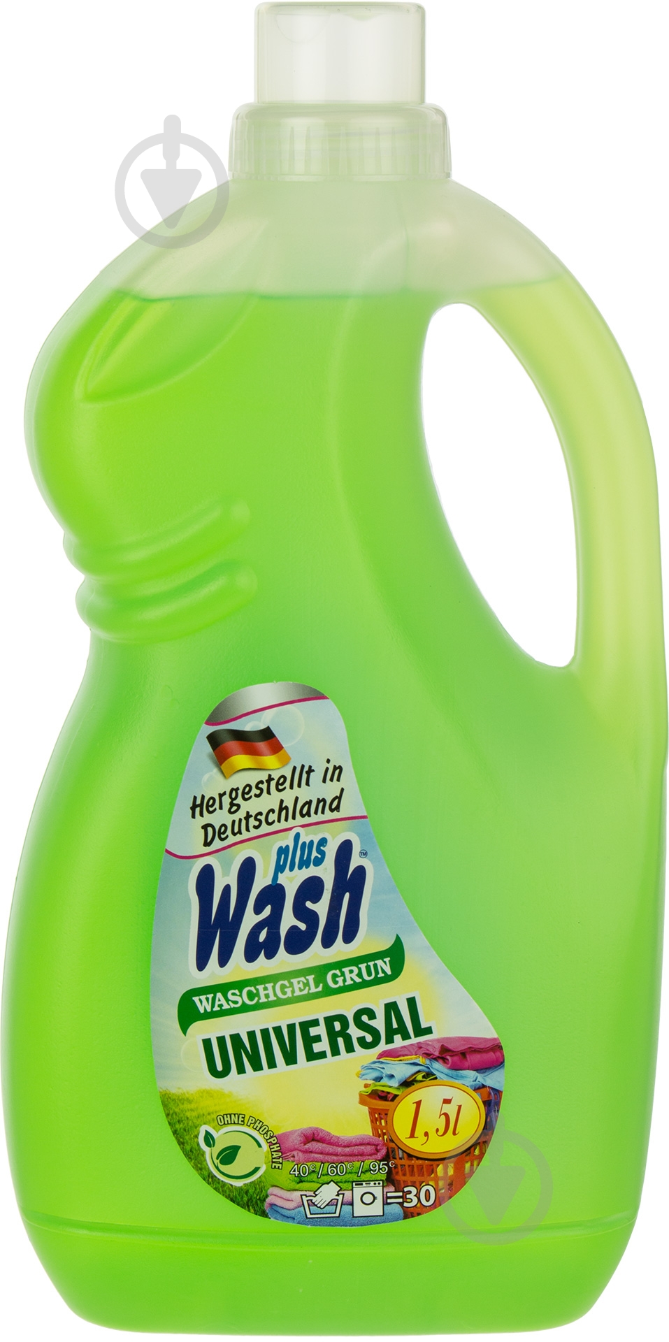 Гель для машинной и ручной стирки Wash Plus Universal 1,5 л - фото 1