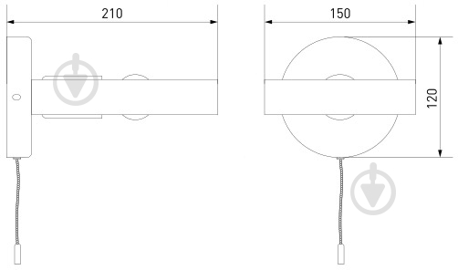 Бра Strotskis Klark 1x40 Вт E27 черный 70056/1 - фото 4