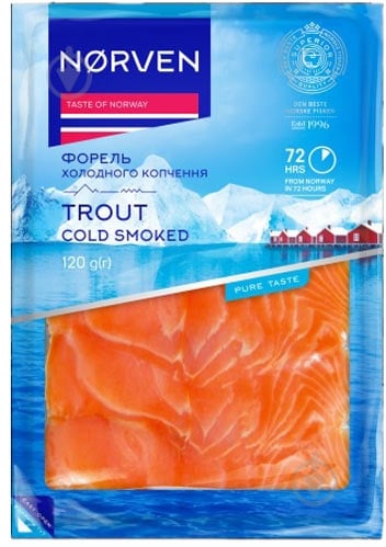 Нарізка рибна Norven Форель 120 г - фото 1