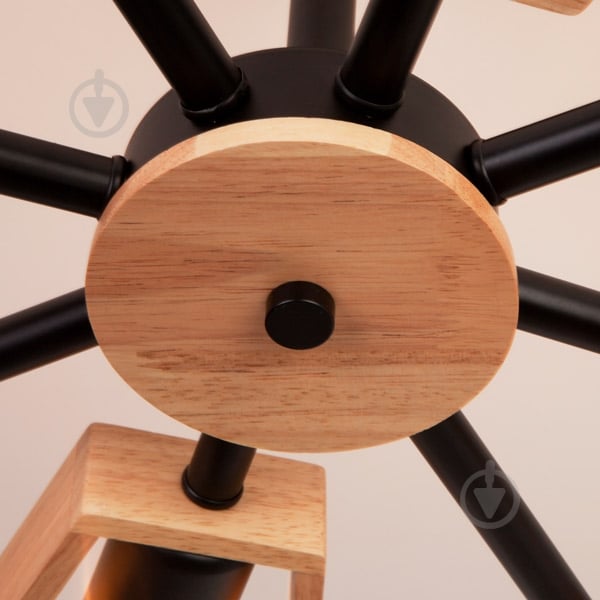 Люстра потолочная Strotskis Klark 8x40 Вт E27 черный/бежевый 70056/8 - фото 6