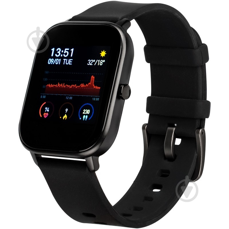 Смарт-годинник Gelius AMAZWATCH GT black (GP-L8P) - фото 1 Смарт-годинник Gelius AMAZWATCH GT black (GP-L8P) - фото 1
