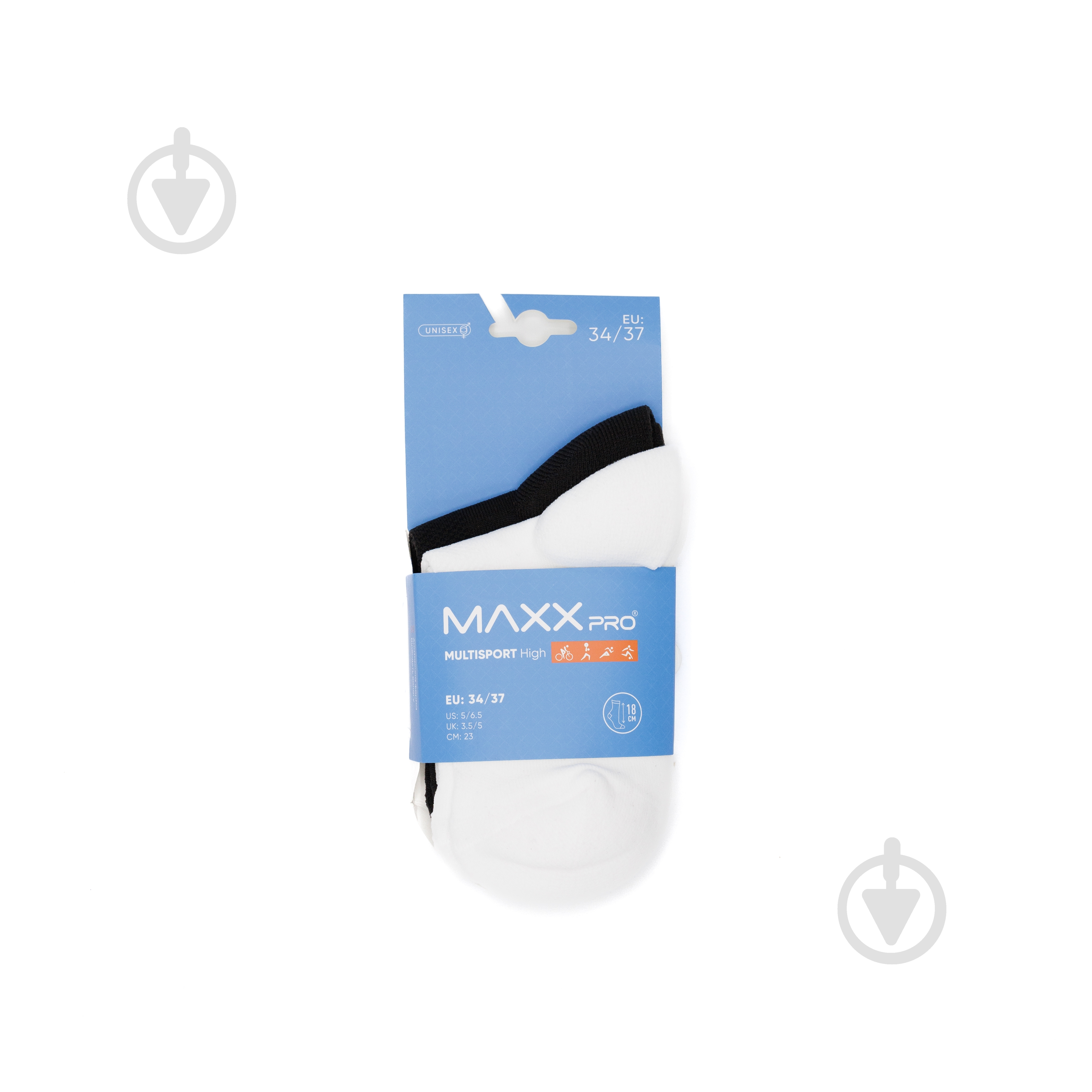 Носки MaxxPro MULTISPORT HIGH 97028000 р.44-46 белый/черный 2 шт. - фото 4