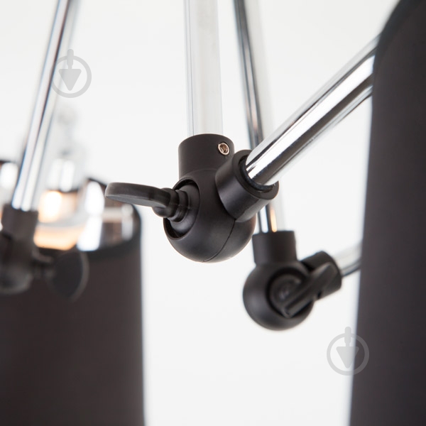 Люстра потолочная Strotskis Koby 5x40 Вт E14 хром/черный 70063/5 - фото 6