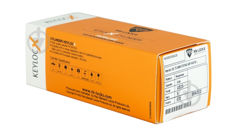 Циліндр RB-LOCKS KEYLOCX 35x50 ключ-вороток 85 мм нікель сатин - фото 6 Циліндр RB-LOCKS KEYLOCX 35x50 ключ-вороток 85 мм нікель сатин - фото 6