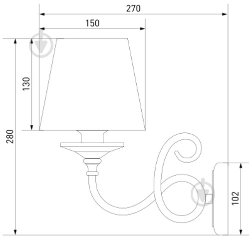 Бра Strotskis Fresa 1x40 Вт E14 хром 70068/1 - фото 6