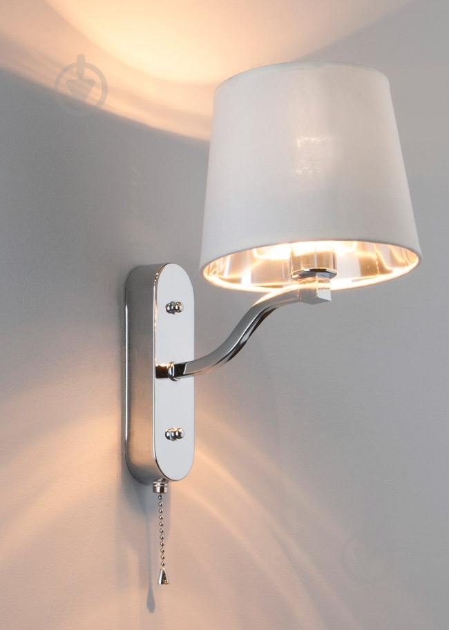 Бра Strotskis Felicia 1x40 Вт E14 белый/хром 70073/1 - фото 2 Бра Strotskis Felicia 1x40 Вт E14 белый/хром 70073/1 - фото 2