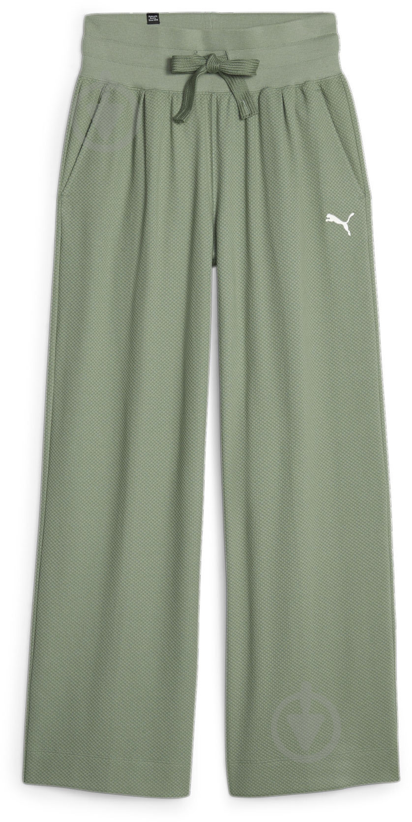 Брюки Puma HER HIGH WAIST STRAIGHT PANTS 67600744 р. L зеленый - фото 1 Брюки Puma HER HIGH WAIST STRAIGHT PANTS 67600744 р. L зеленый - фото 1