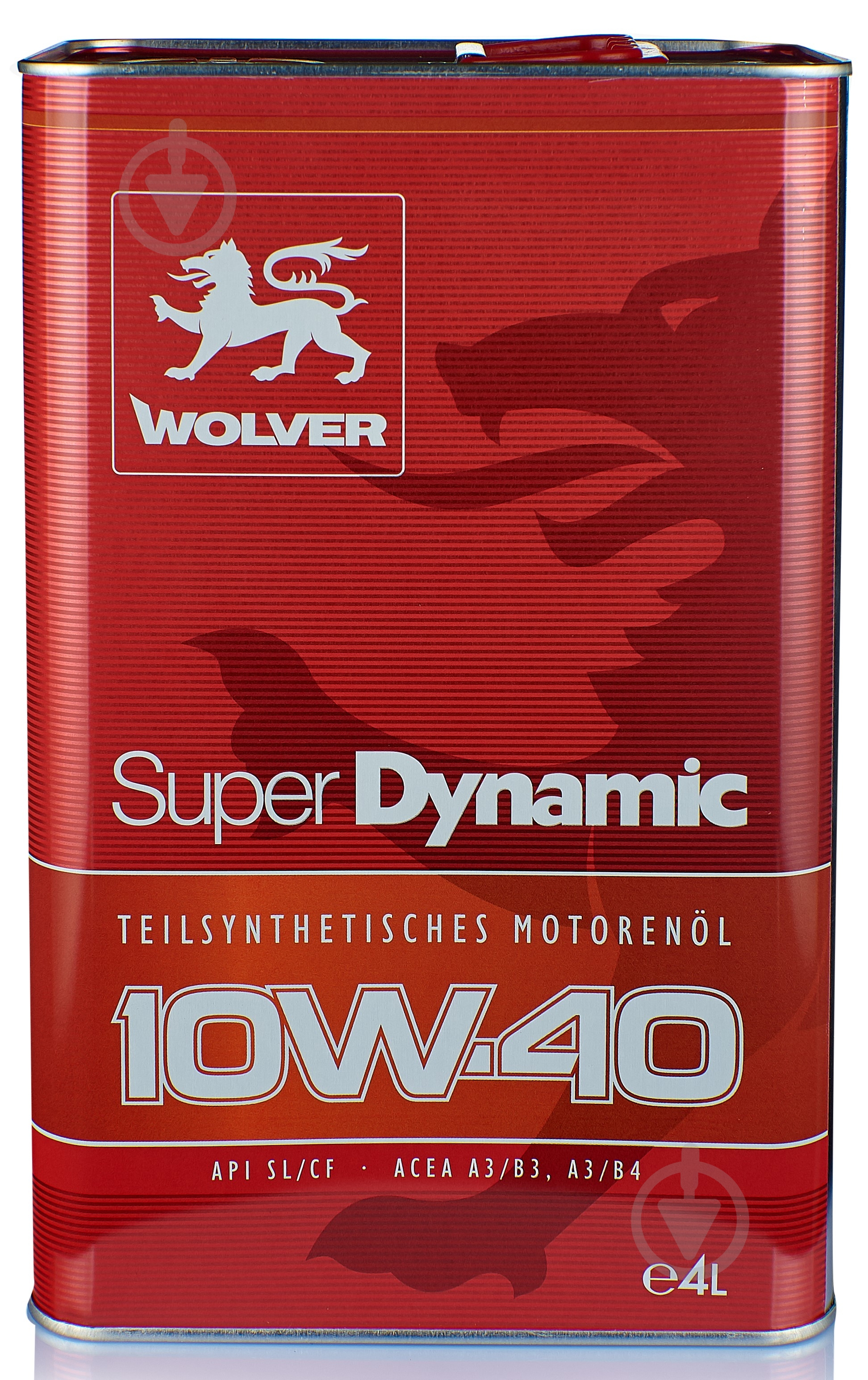 Моторное масло полусинтетическое Wolver Super Dynamic 10W-40 4 л - фото 1