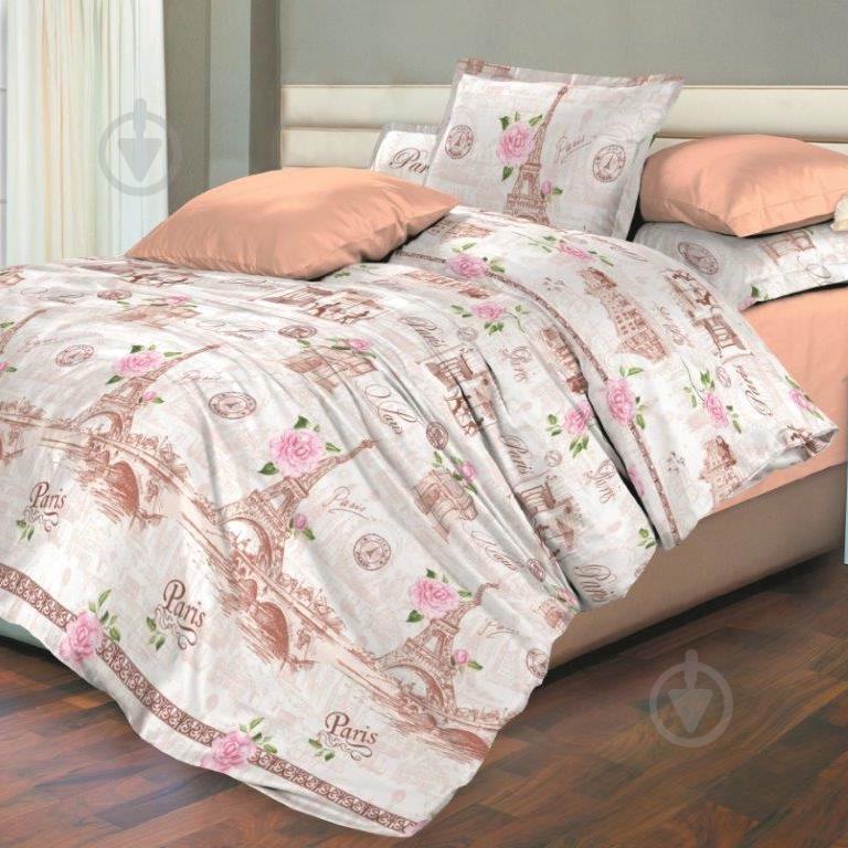 Комплект постельного белья 1.5 Парижанка бежевый Ecotton - фото 1