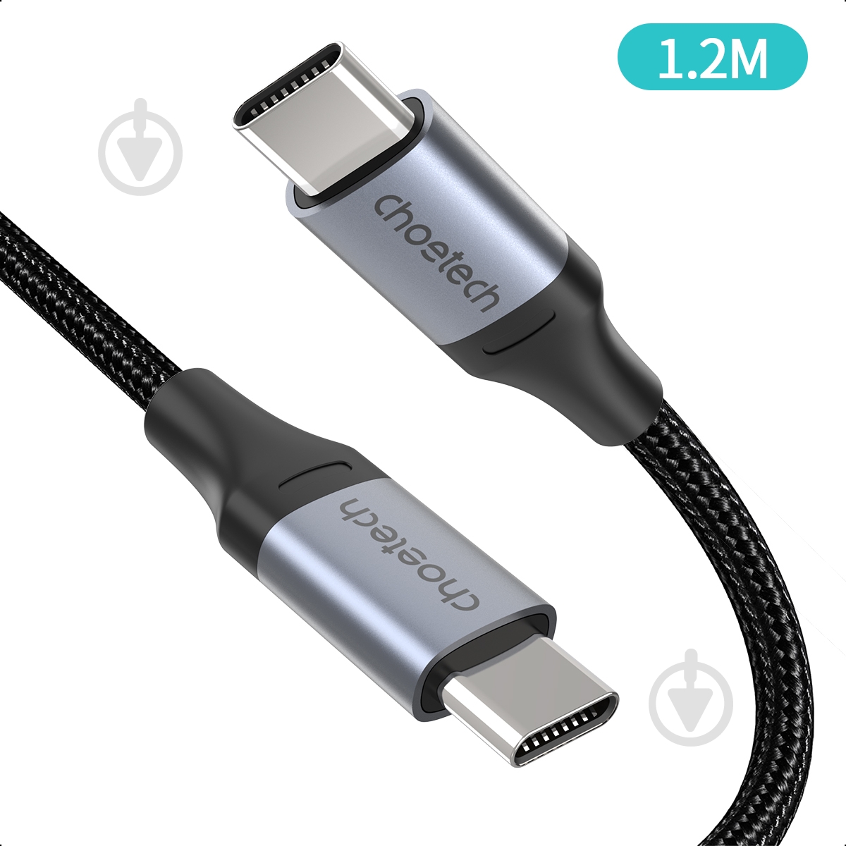 Кабель Choetech USB 2.0 USB-CUSB-C 60 ватт 1,2 м черный (XCC-1003-BK) - фото 1