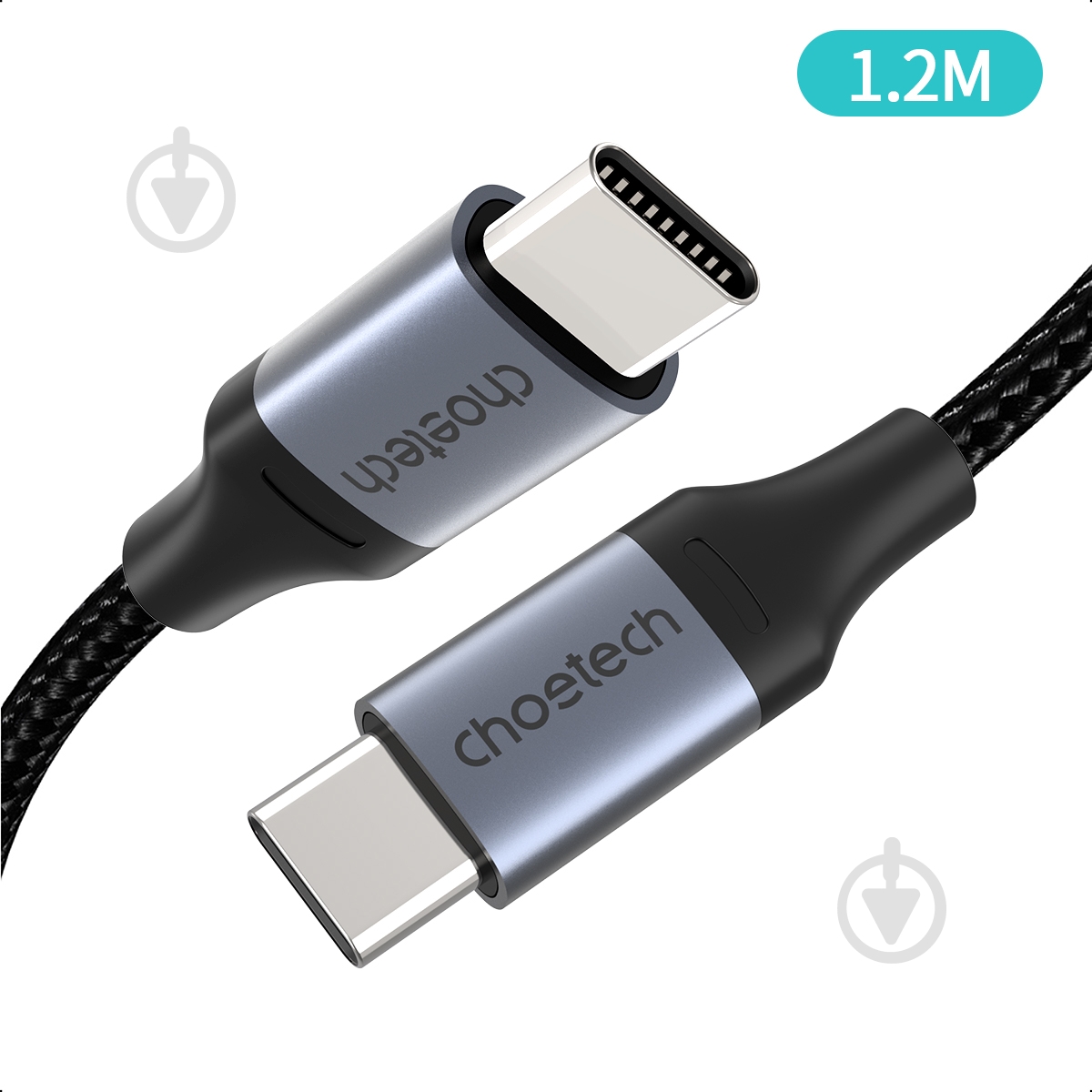 Кабель Choetech USB 2.0 USB-CUSB-C 60 ватт 1,2 м черный (XCC-1003-BK) - фото 2