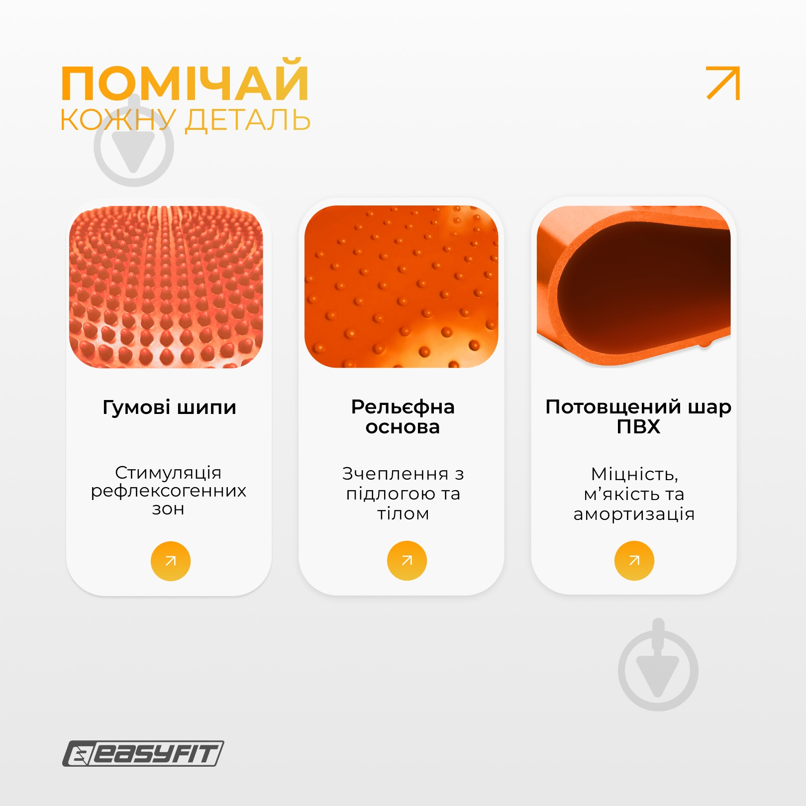 Подушка EasyFit Balance Cushion-A оранжевая + насос - фото 4 Подушка EasyFit Balance Cushion-A оранжевая + насос - фото 4