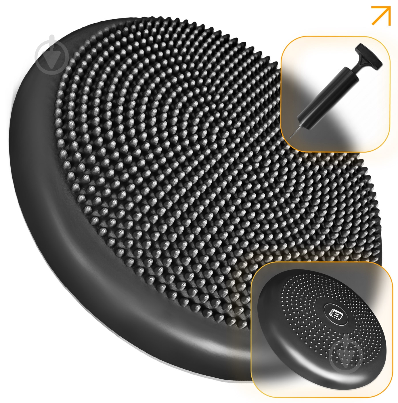 Подушка EasyFit Balance Cushion-A черная + насос - фото 1 Подушка EasyFit Balance Cushion-A черная + насос - фото 1