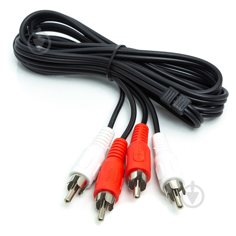 Кабель PowerPlant 2RCA (M) – 2RCA (M) 1 м черный (CA912032) - фото 1