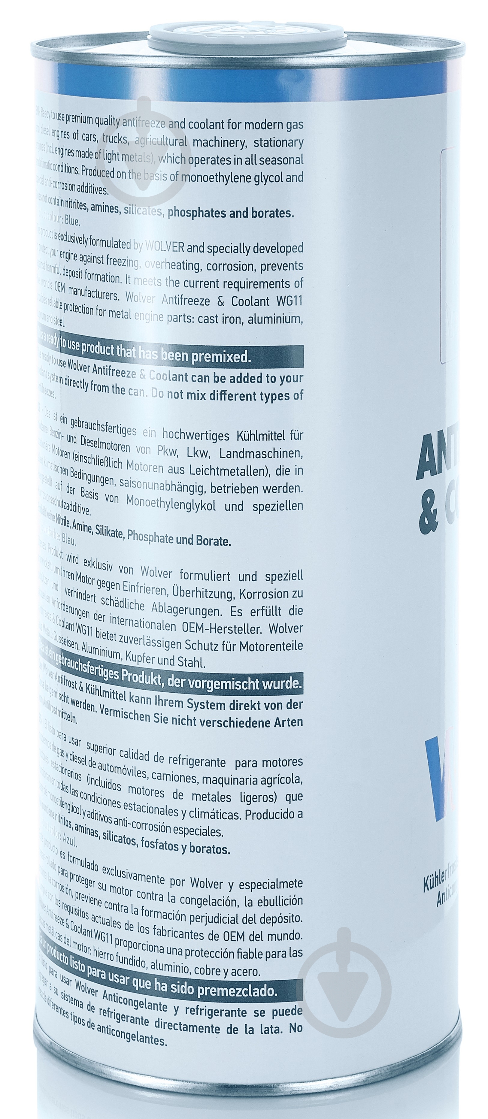 Антифриз Wolver Ready to Use WG11 G11 від -40 до +110 готовий 1,5 л блакитний/синій - фото 4 Антифриз Wolver Ready to Use WG11 G11 від -40 до +110 готовий 1,5 л блакитний/синій - фото 4