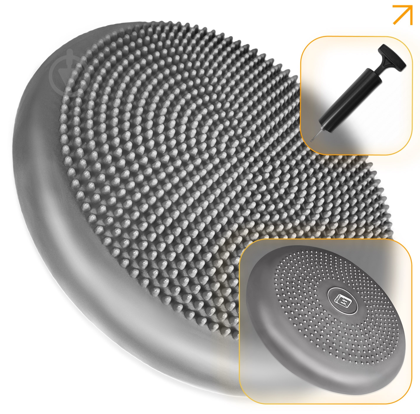 Подушка EasyFit Balance Cushion-A серая + насос - фото 1