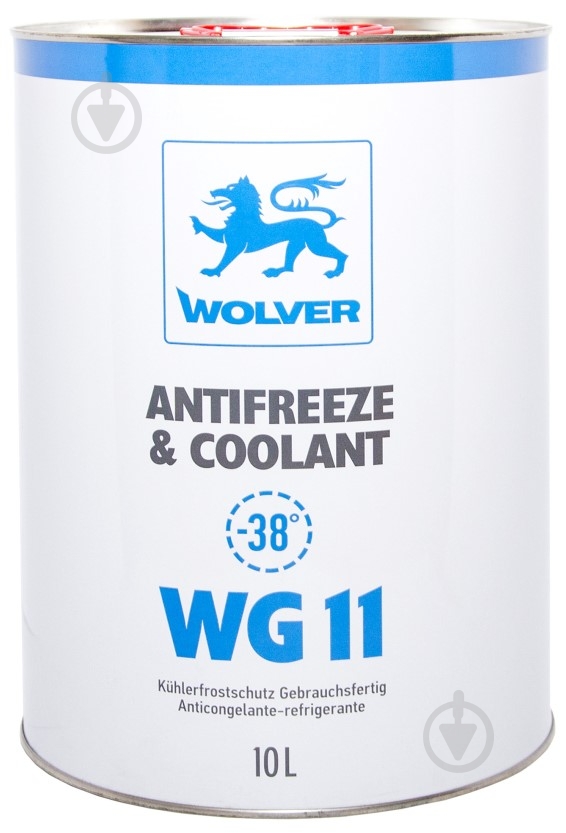 Антифриз Wolver Ready to Use WG11 G11 від -40 до +110 готовий 10 л блакитний/синій - фото 1 Антифриз Wolver Ready to Use WG11 G11 від -40 до +110 готовий 10 л блакитний/синій - фото 1