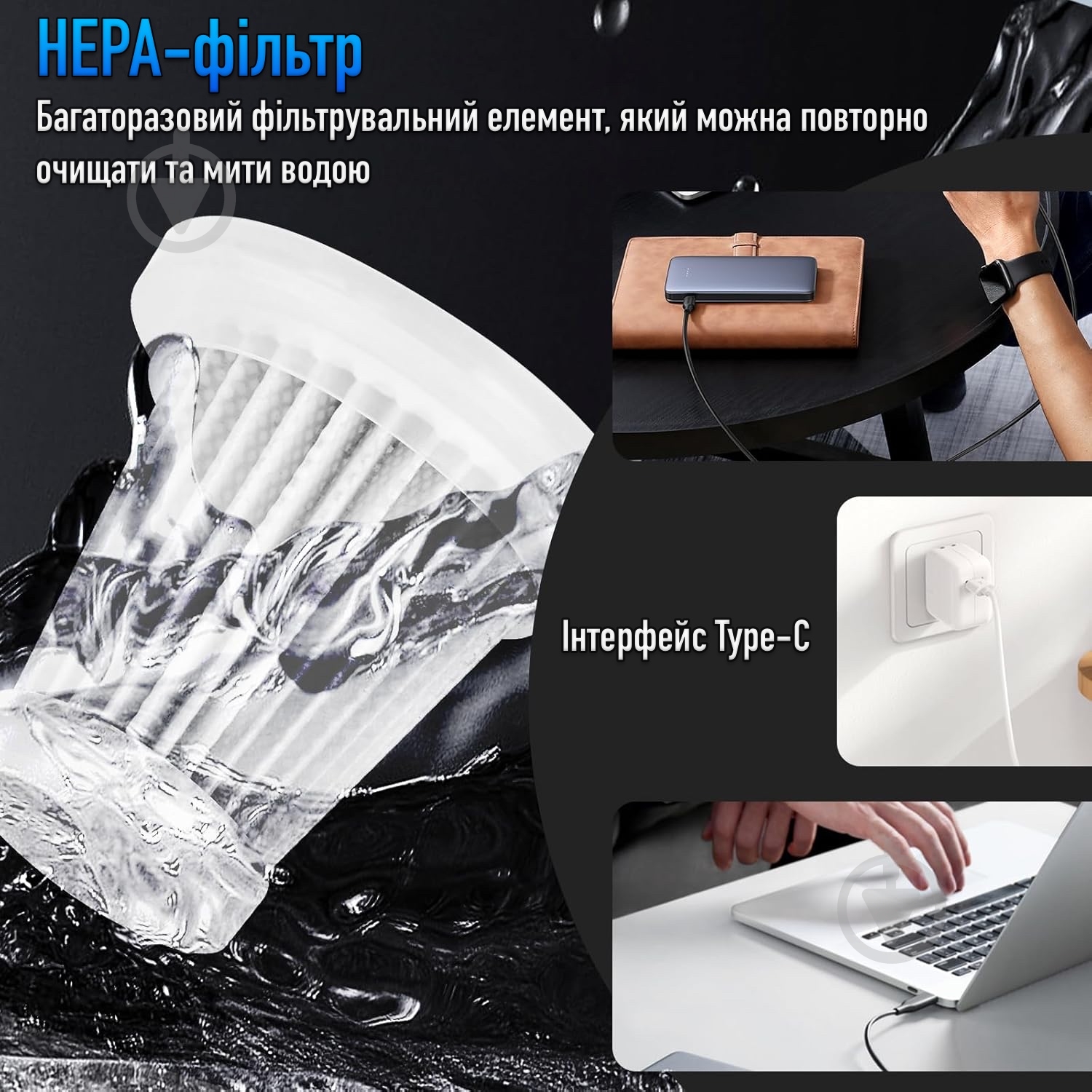 Пылесос автомобильный Suitu ST-6659 Silver Red - фото 12