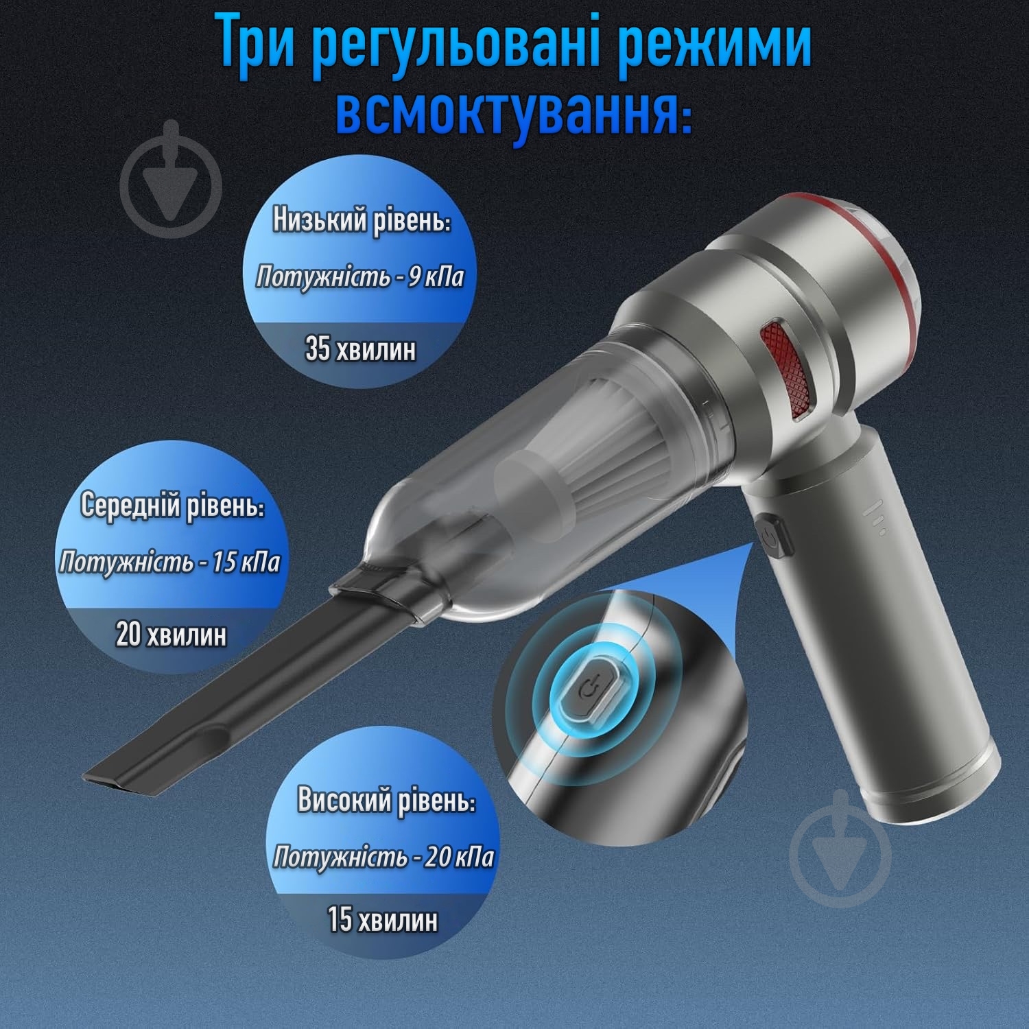Пылесос автомобильный Suitu ST-6659 Silver Red - фото 7