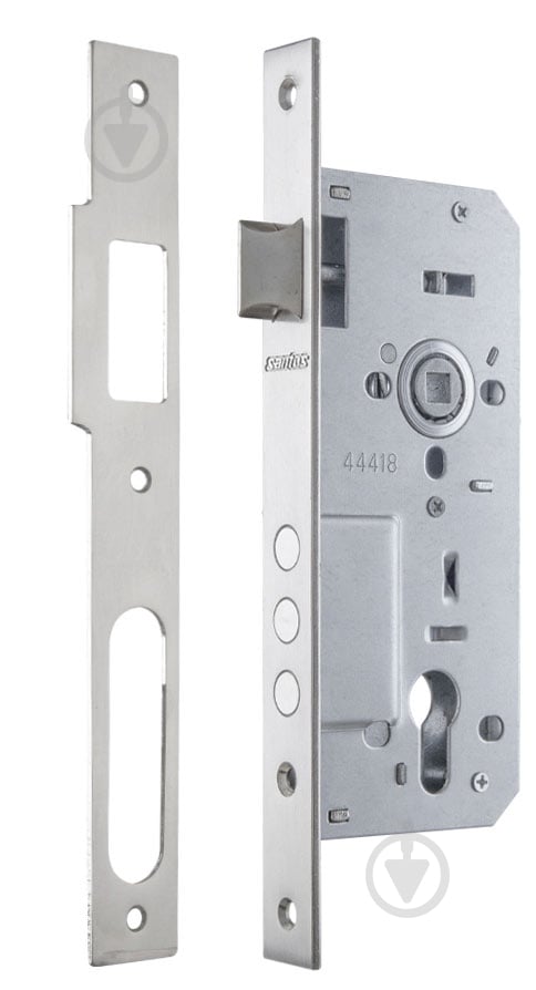 Дверной замок входной Mul-T-Lock Santos 2800R-3M NS DIN BS45 мм 85 мм никель сатин/нержавеющая сталь - фото 1 Дверной замок входной Mul-T-Lock Santos 2800R-3M NS DIN BS45 мм 85 мм никель сатин/нержавеющая сталь - фото 1