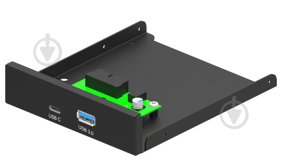 USB-хаб Gembird передняя панель ПК 3.5'', USB3.1 Type-A+Type-C - фото 1