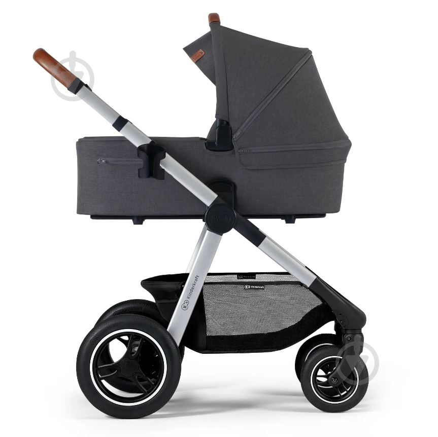 Коляска универсальная 2 в 1 Kinderkraft Everyday Dark Gray KSEVER00DGR2000 - фото 3