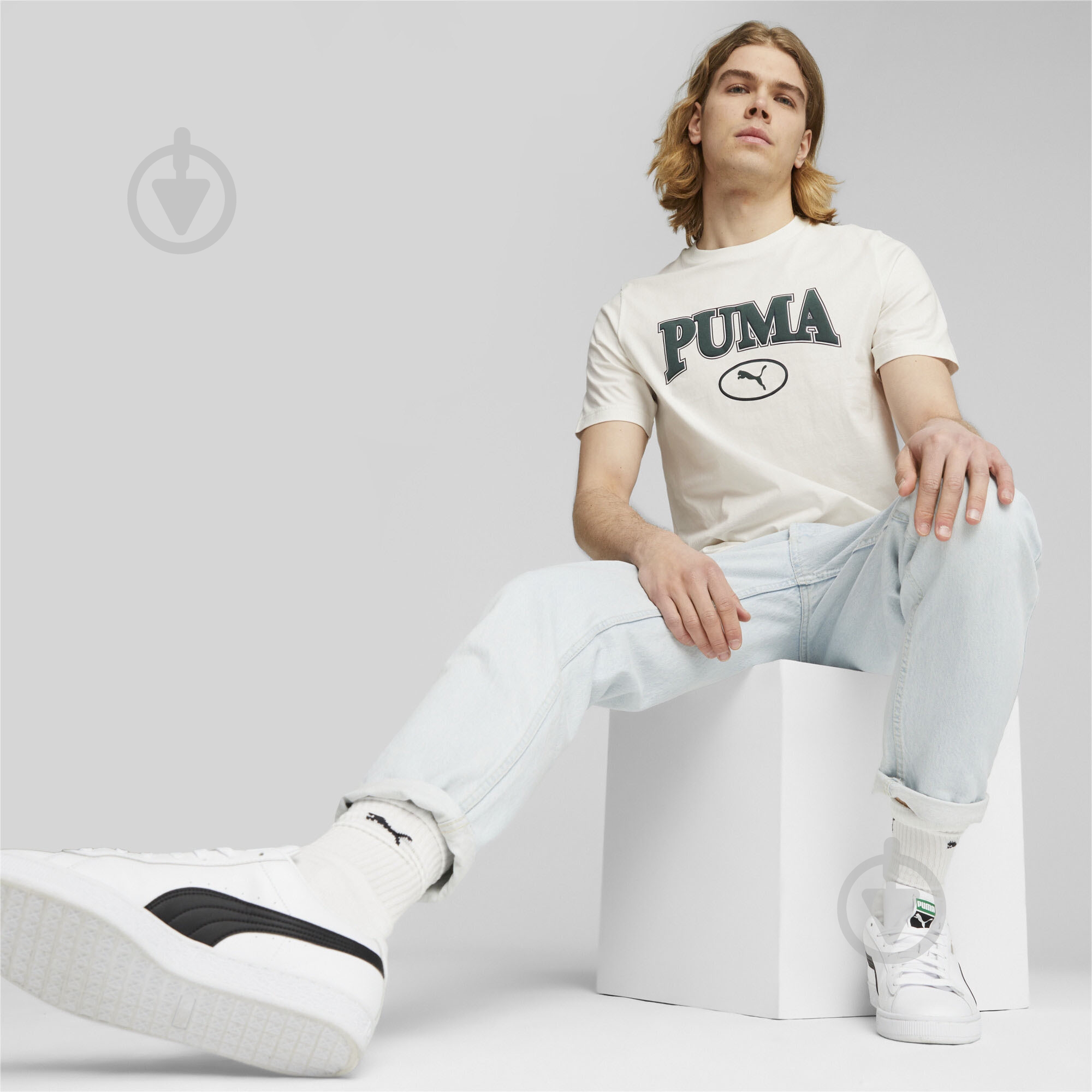 Футболка Puma PUMA SQUAD TEE 67601365 р.M бежевый - фото 3