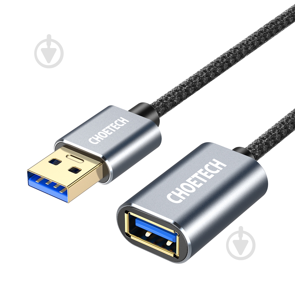 Удлинитель Choetech USB 3.0 2 м black (XAA001-BK) - фото 1