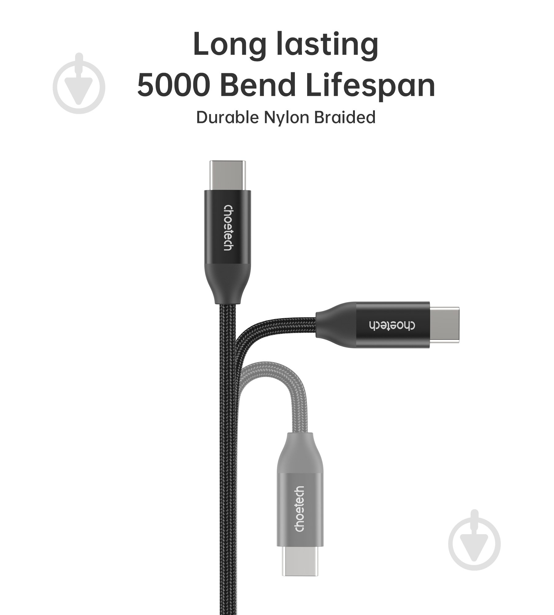 Кабель Choetech Type-C/Type-C, 240 Вт 2 м (XCC-1036-BK) - фото 3 Кабель Choetech Type-C/Type-C, 240 Вт 2 м (XCC-1036-BK) - фото 3