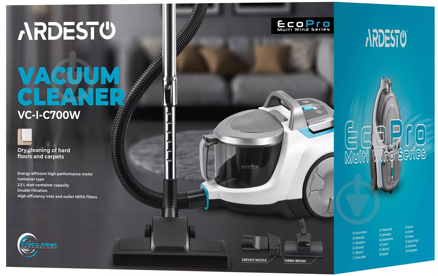 Пылесос Ardesto VC-I-C700W white - фото 23 Пылесос Ardesto VC-I-C700W white - фото 23