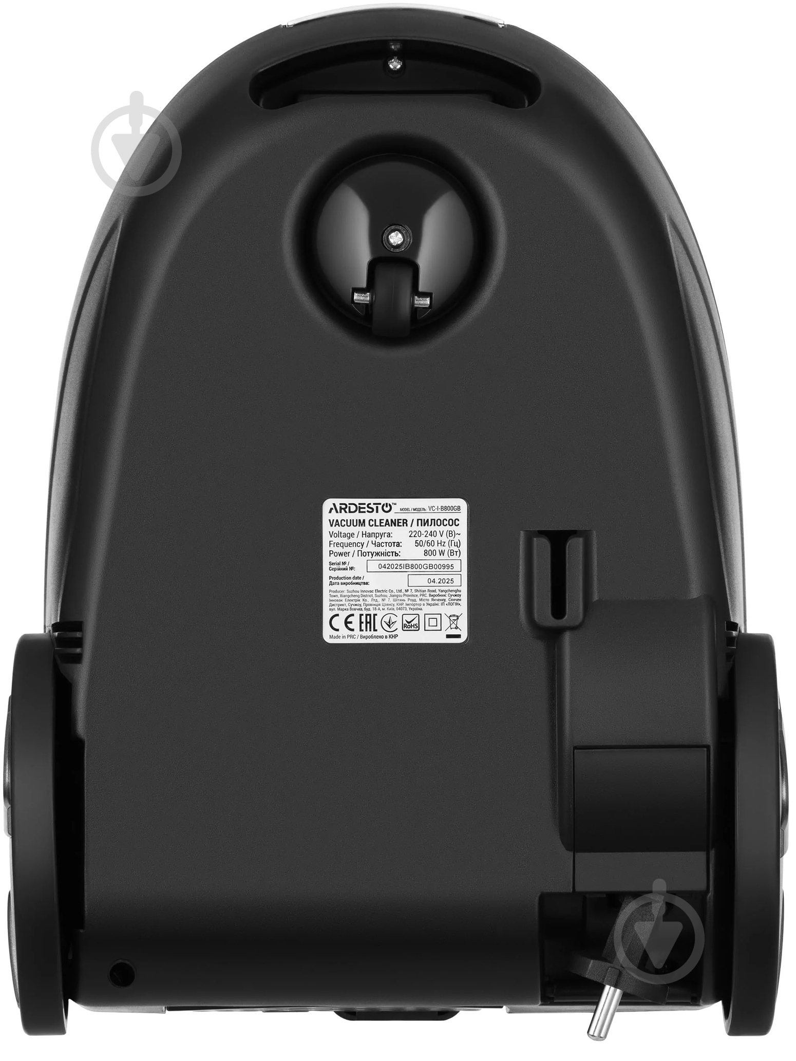 Пылесос Ardesto VC-I-B800GB black - фото 4 Пылесос Ardesto VC-I-B800GB black - фото 4