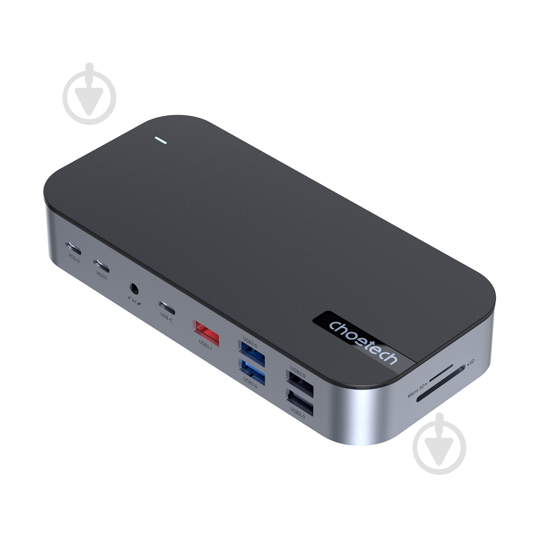 Док-станция Choetech USB-C 15-в-1, алюминий - фото 1