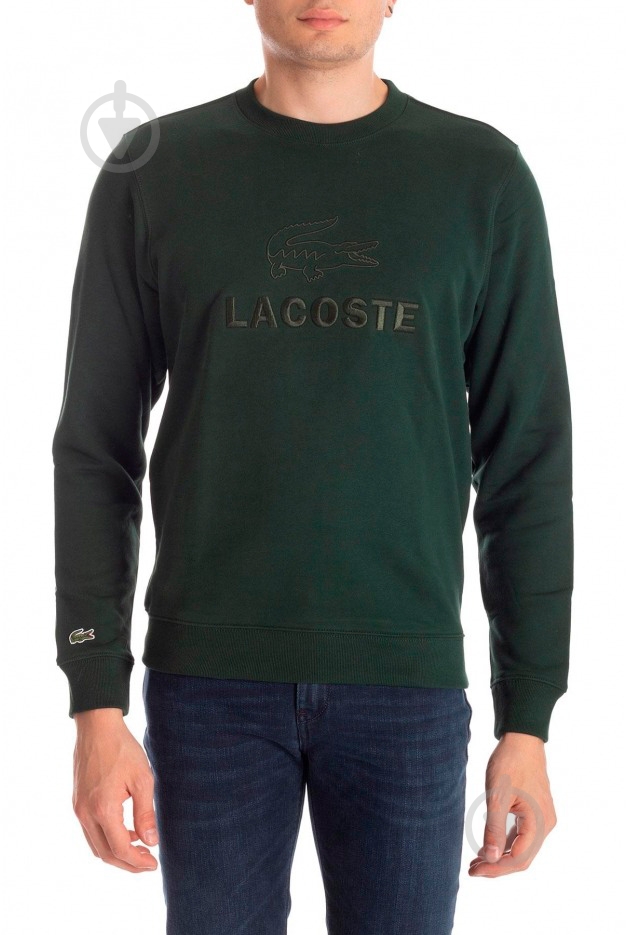 Свитшот Lacoste SH8546 SH8546YZP р.XS зеленый - фото 7