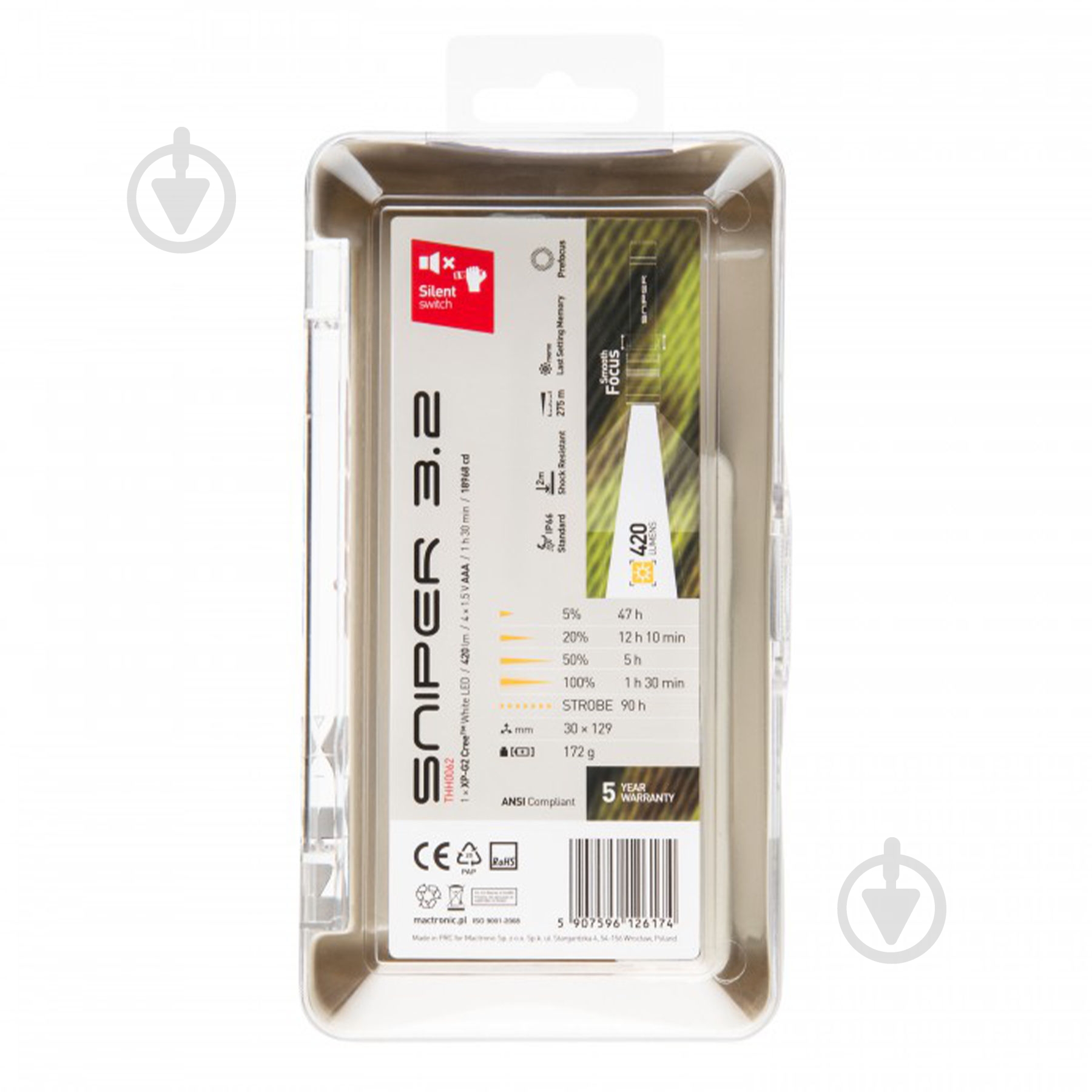 Mactronic Sniper 3.2 420 Lm [019] Black THH0062 - фото 5