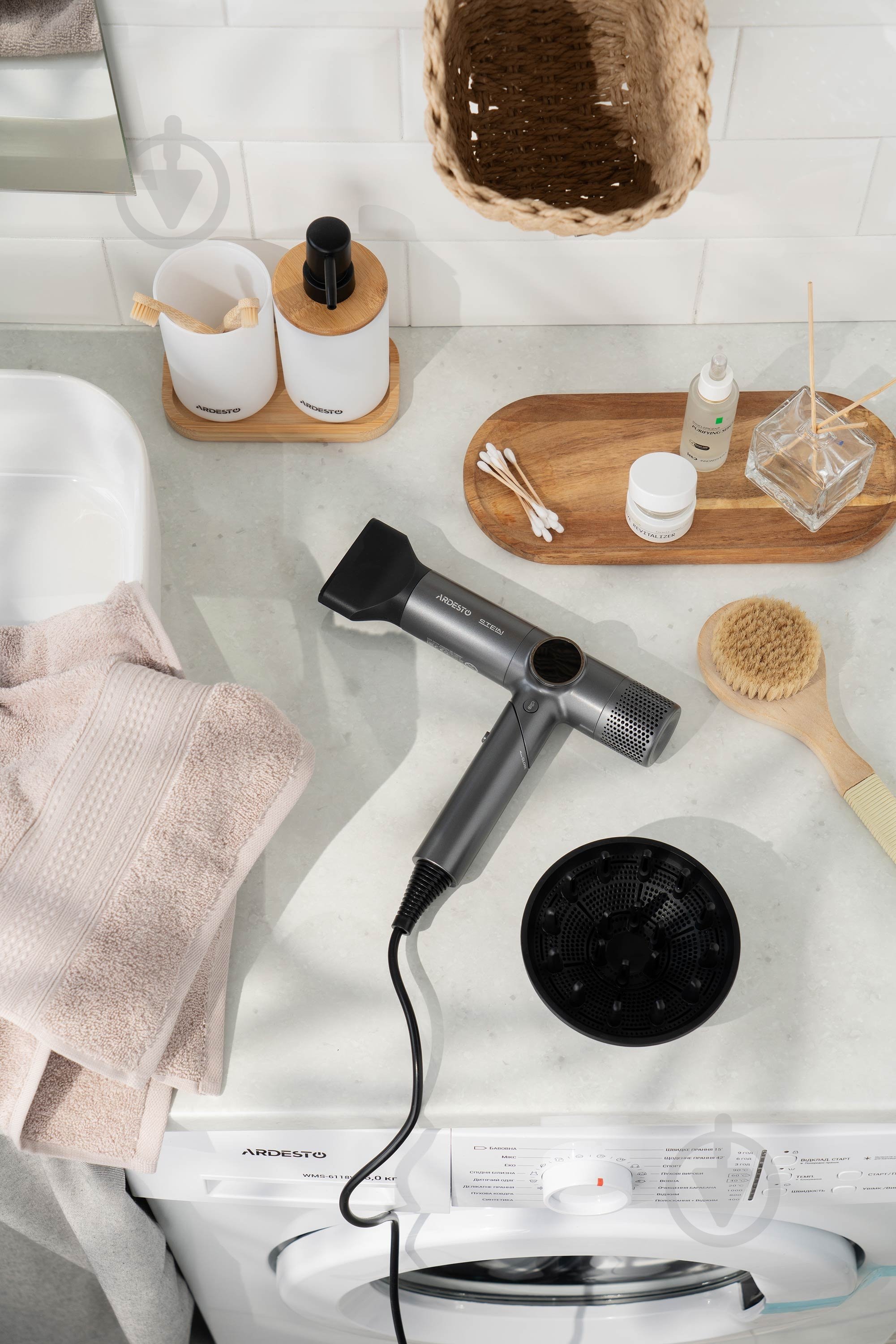 Фен Ardesto Stein HD-Y1000ST Серый - фото 12