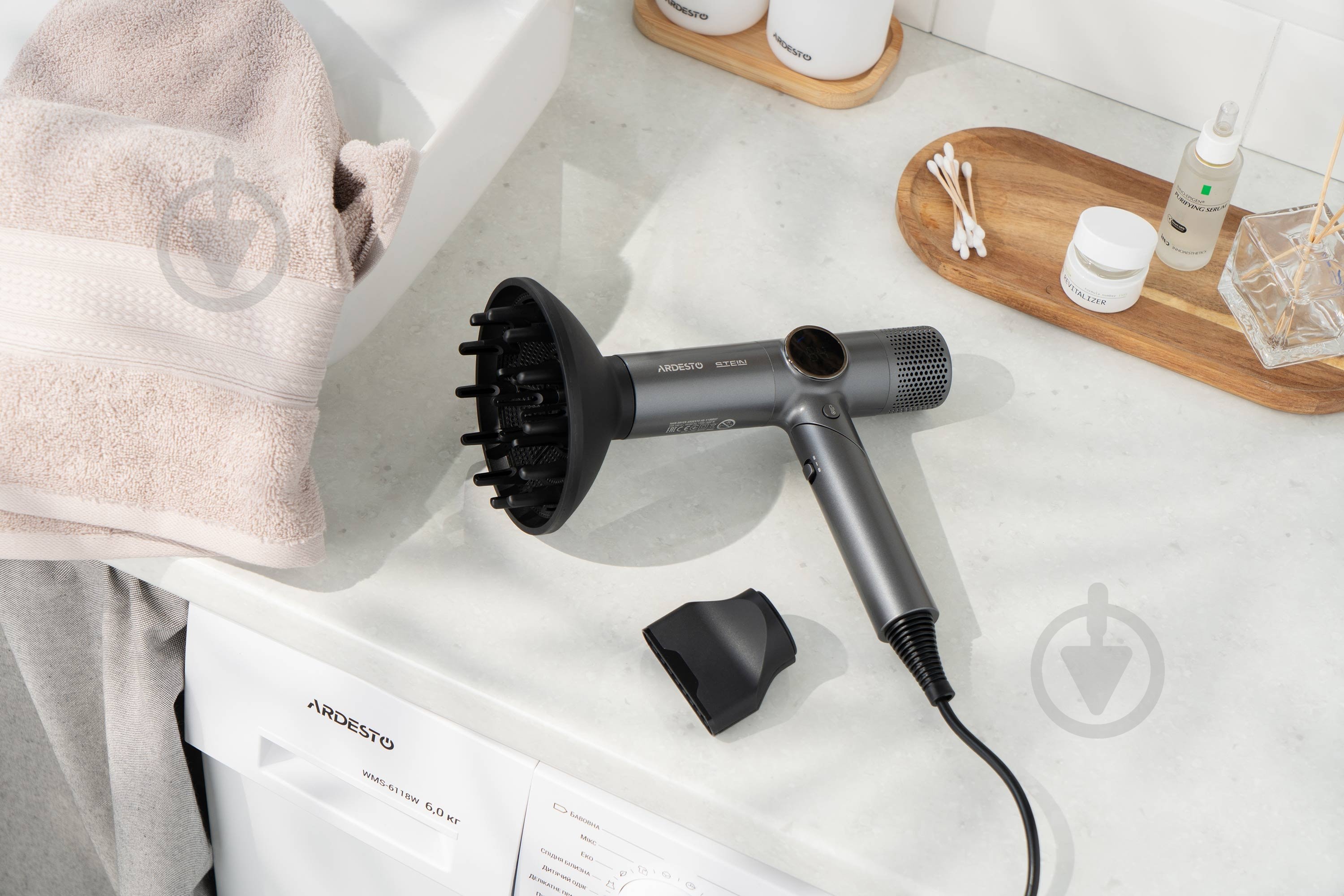 Фен Ardesto Stein HD-Y1000ST Серый - фото 15