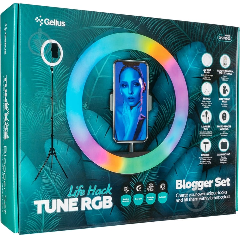 Комплект блогера Gelius 6 в 1 Gelius Pro Blogger Set Life Hack Tune RGB GP-BS003 - фото 23