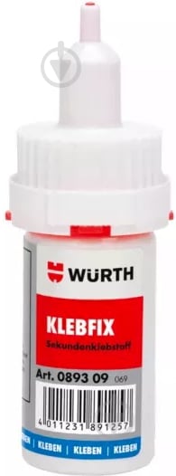 Клей WURTH Klebfix (089309) прозрачный 20 г - фото 1 Клей WURTH Klebfix (089309) прозрачный 20 г - фото 1