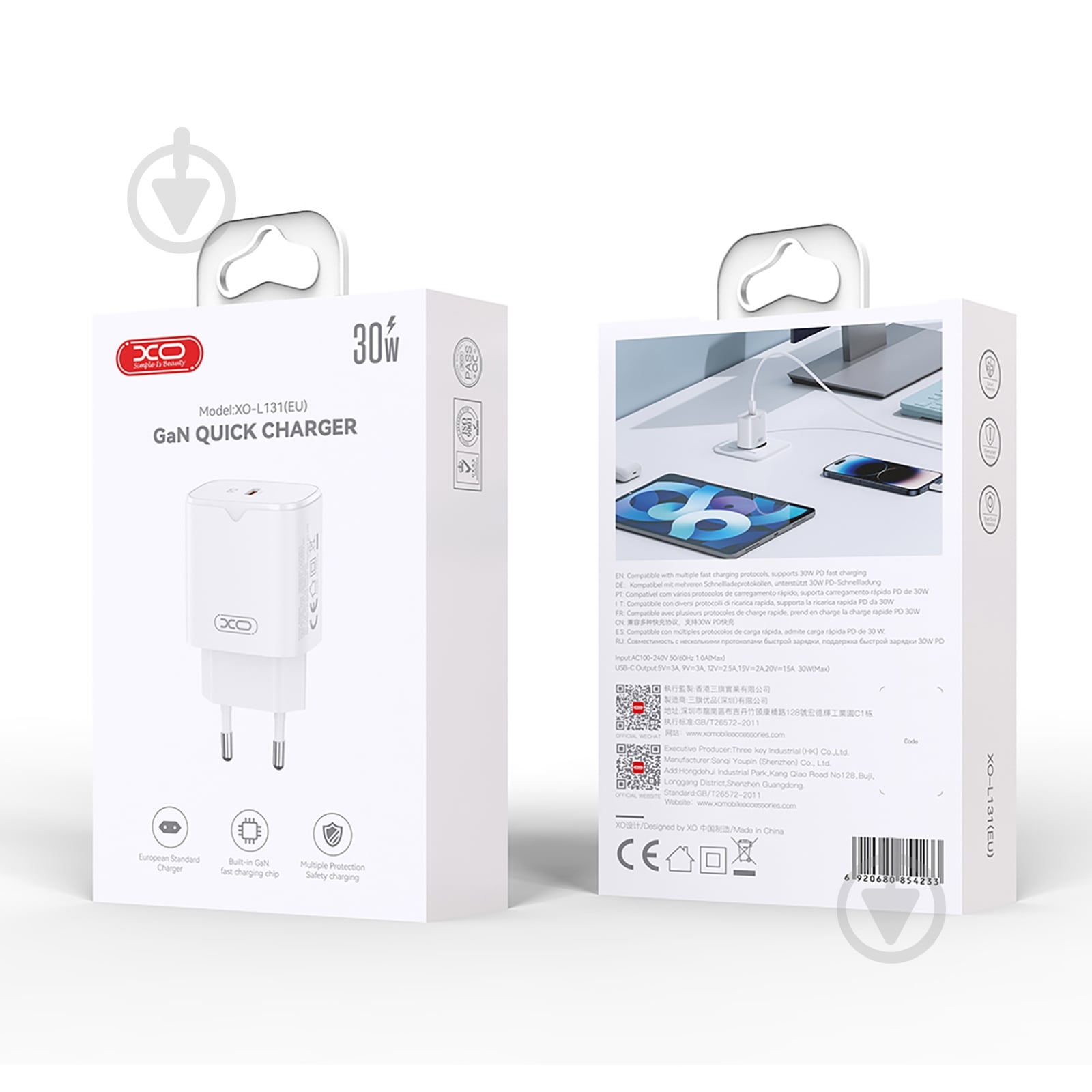 Зарядное устройство Xo L131 PD30W USB-C White - фото 5 Зарядное устройство Xo L131 PD30W USB-C White - фото 5