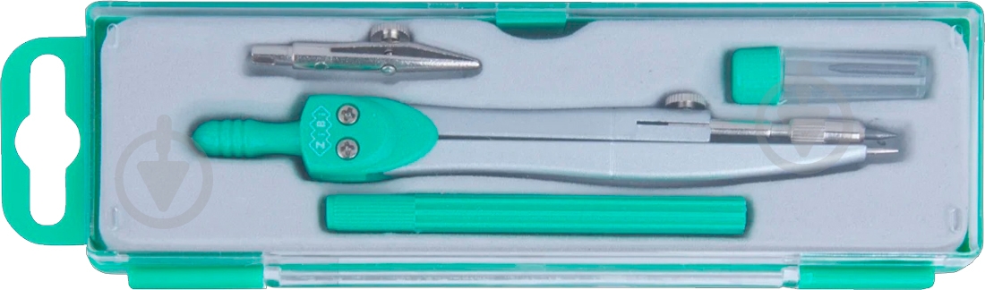 Готовальня BASIS 4 предмета зелений ZB.5303BS-04 ZiBi - фото 2