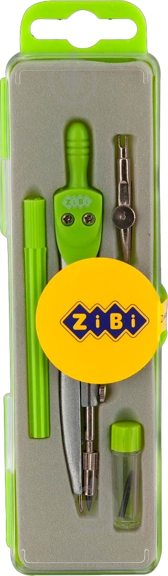 Готовальня BASIS 4 предмета зелений ZB.5303BS-04 ZiBi - фото 1