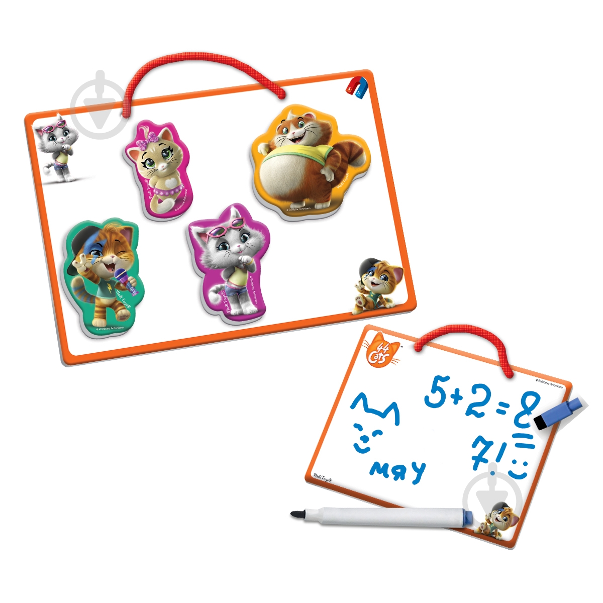 Дошка магнітна Vladi Toys 44 Коти «Пиши-витирай» з маркером VT3601-09 - фото 2