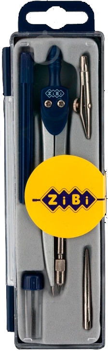 Готовальня BASIS 5 предмета темно-синий ZB.5304BS-03 ZiBi - фото 1